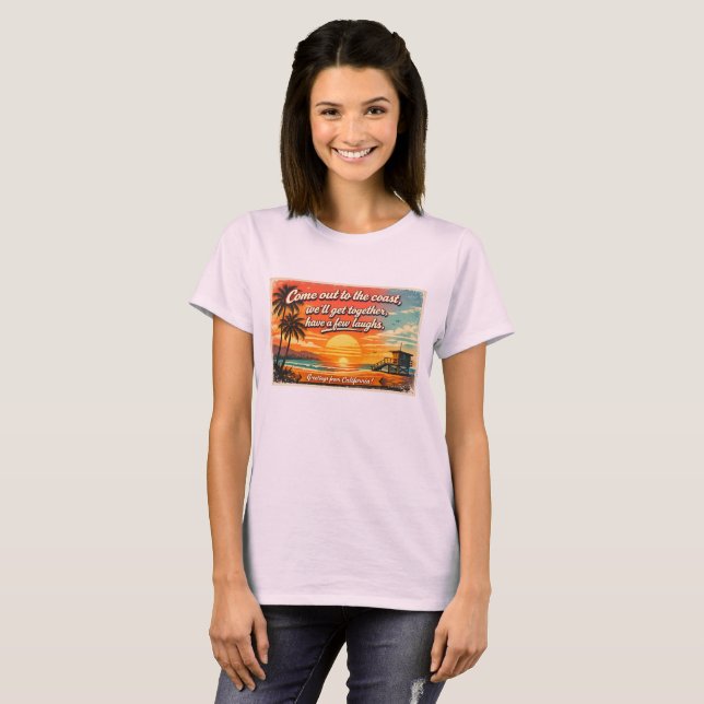 Débarquez sur la côte T-Shirt pour femmes  (Devant entier)