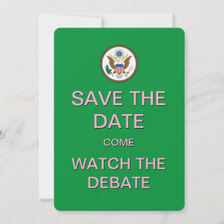 Débat présidentiel Pink Green Watch Invitations du