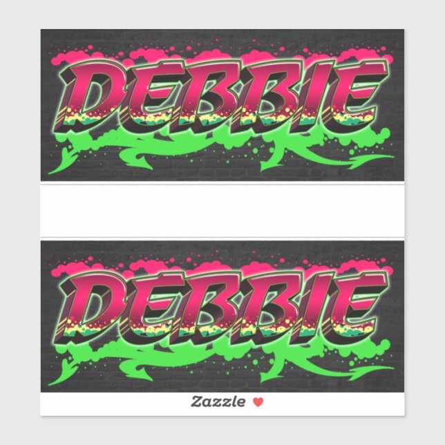 Debbie Prénom Nom Graffiti Autocollant Autocollant (Feuille)