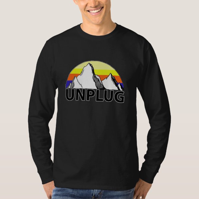 Débranchez dans le long T-shirt de douille de (Devant)