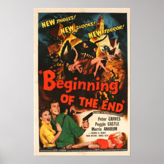 Début de la fin de 1957 poster de film Vintage