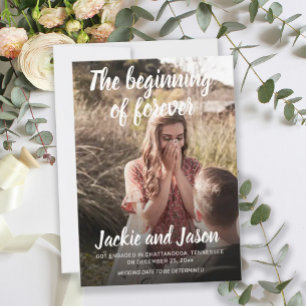 Début du Faire-part photo pour toujours Fiançaille