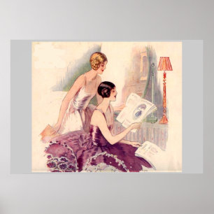 Debutants circa 1920's Vintage Poster
