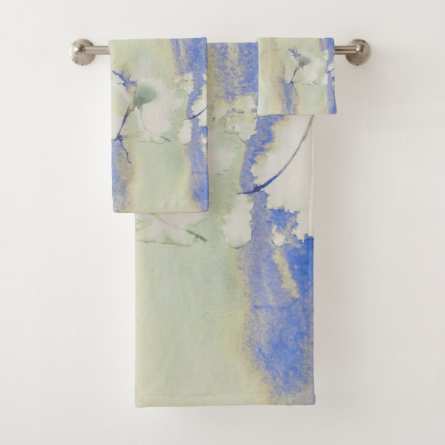 Décadence Aquarelle En Vert Pâle Et Bleu (En situation)