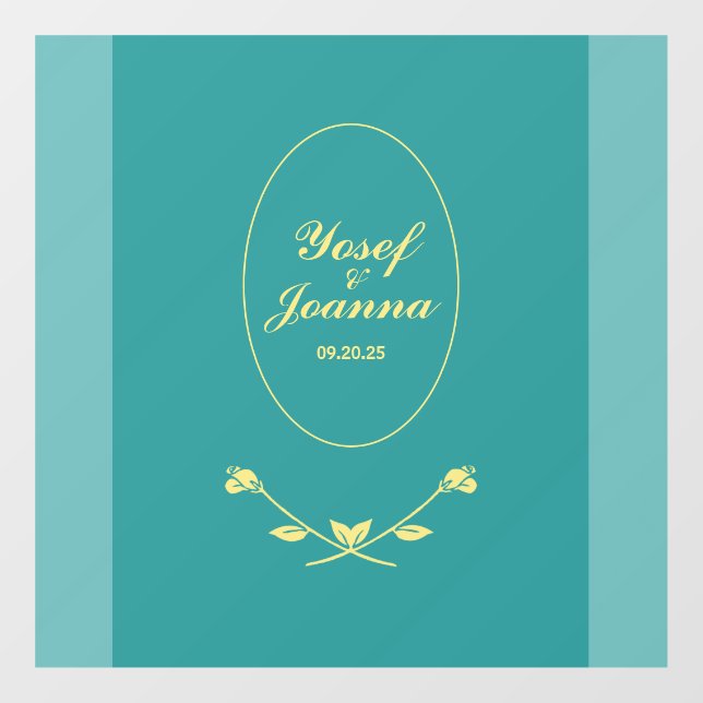 Décal et autocollant à deux étages mariage (Feuille)