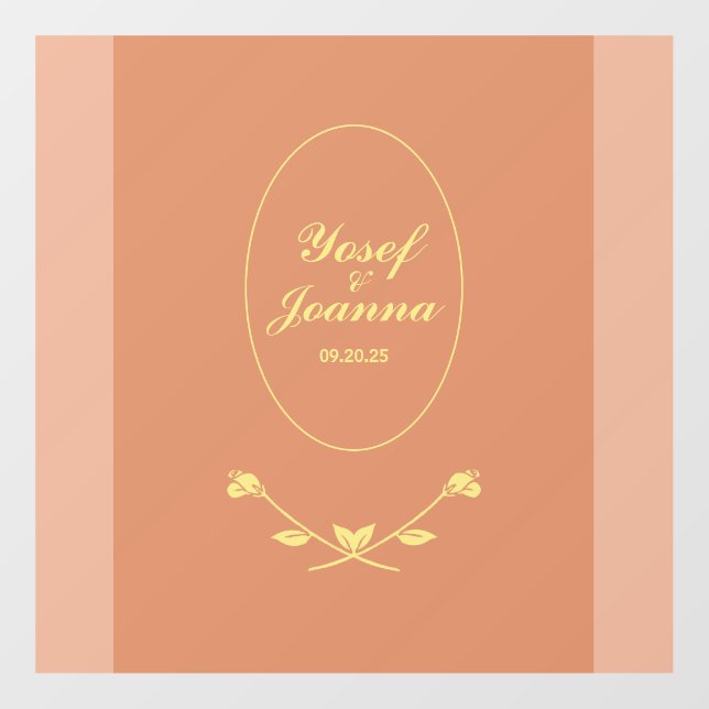 Décal et autocollant à deux étages mariage (Feuille)