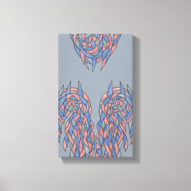 Décalage d'aura – Toile abstraite à dégradé doux (Recto)