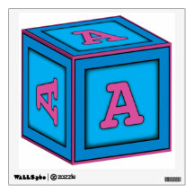 Décalque de mur de bloc de bébé - marquez avec des