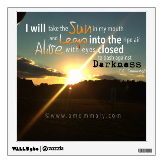 Décalque de mur de photographie avec la citation