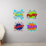 Décalque Mural Bang Pow Boom Zap Pop Art 50"<br><div class="desc">4 décorations murales d'art pop - - Changez la taille de ces décalcomanies en changeant la taille de la feuille de style - 4 tailles - de 12" x 12" à 36" x 36" - - Ces décalcomanies sont imprimées sur un arrière - plan transparent, mais vous pouvez changer en...</div>