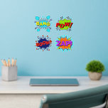 Décalque Mural Bang Pow Boom Zap Pop Art sur 12"<br><div class="desc">4 décorations murales d'art pop - - Changez la taille de ces décalcomanies en changeant la taille de la feuille de style - 4 tailles - de 12" x 12" à 36" x 36" - - Ces décalcomanies sont imprimées sur un arrière - plan transparent, mais vous pouvez changer en...</div>
