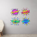 Décalque Mural Boom Splash Slam Smash, Purple Yellow Pop Art 50"<br><div class="desc">Quatre décorations murales d'art pop - - Changez la taille de ces décalcomanies en changeant la taille de la feuille de style - 4 tailles - de 12" x 12" à 36" x 36" - - Ces décalcomanies sont imprimées sur un arrière - plan transparent, mais vous pouvez changer en...</div>