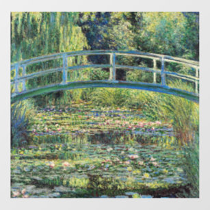 Décalque Mural Claude Monet - Etang Lily et Pont Japonais