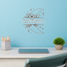 Lune noire minimaliste dessin Décor mural