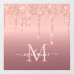 Décalque Mural Nom du monogramme Rose Parties scintillant de rous<br><div class="desc">Monogramme Nom Texte Rose Or Parties scintillant Flush Étincelle Personnalisée Anniversaire - Anniversaire ou Mariage Cadeau / Fournisseur - Ajouter votre lettre / Nom - Texte ou Supprimer - Faire votre cadeau spécial - Redimensionner et déplacer ou supprimer et ajouter du texte / des éléments avec outil de personnalisation. Conception...</div>