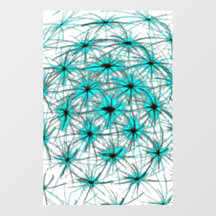 Turquoise Starburst – Autocollant Mural Premium