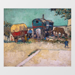 Décalque Mural Vincent Van Gogh - Caravanes, Camp de Tziganes prè
