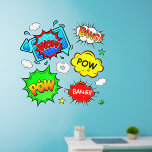 Décalque Mural Waouh Pow Bang, Rouge Bleu Vert Jaune, Pop Art 36"<br><div class="desc">5 Décalages muraux d'art pop - - Changez la taille de ces décalcomanies en changeant la taille de la feuille décale - 4 tailles - de 12" x 12" à 36" x 36" - - Ces décalages sont imprimés sur un arrière - plan transparent, mais vous pouvez changer en arrière...</div>