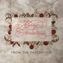 Élégante calligraphie Nom de famille Joyeux Noël