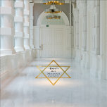 Décalques De Sol Gold Tone Star of David Name | Date Bat Mitzvah<br><div class="desc">Simple,  elegant gold tone Star of David Bat Mitzvah with your daughter's name and the date of her celebration.  Original design by Holiday Hearts Designs (all rights reserved).</div>