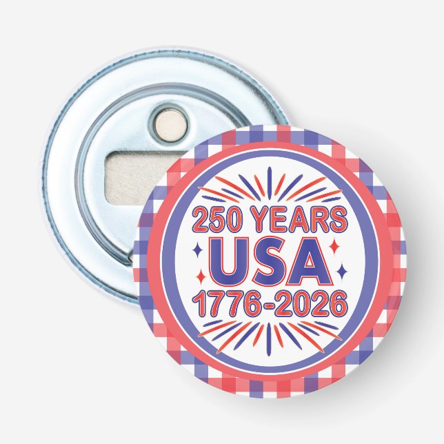 Décapsuleur 250 ans USA | Semiquinentenaire 1776-2026 (Devant)