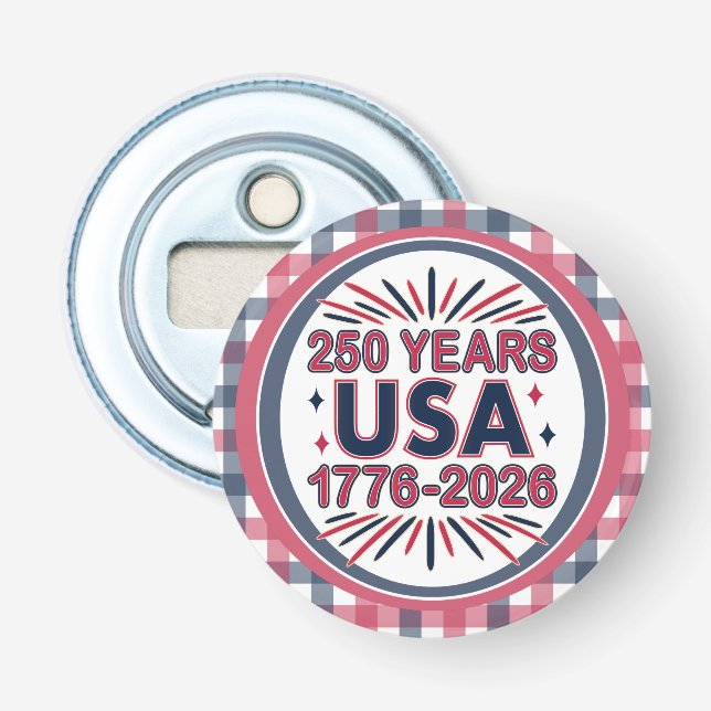 Décapsuleur 250 ans USA | Semiquinentenaire 1776-2026 (Devant)