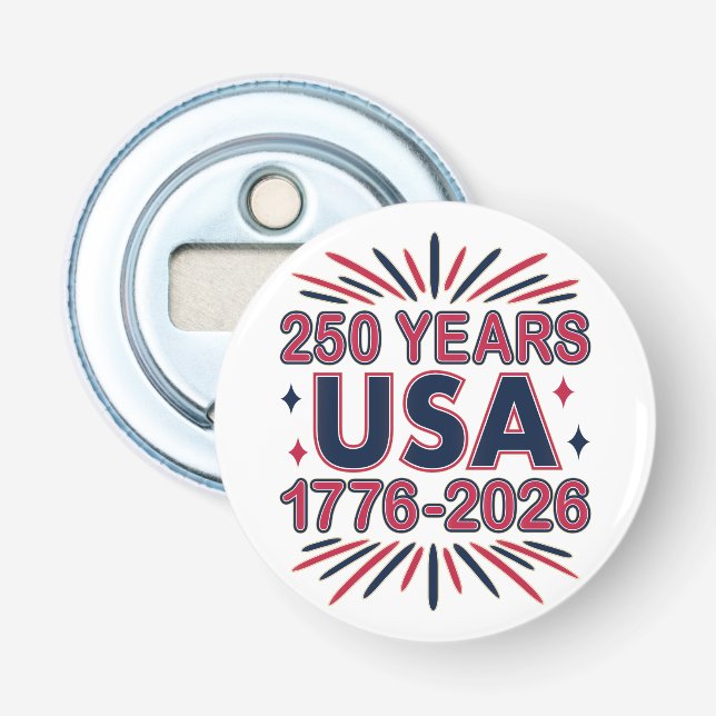 Décapsuleur 250 ans USA | Semiquinentenaire 1776-2026 (Devant)