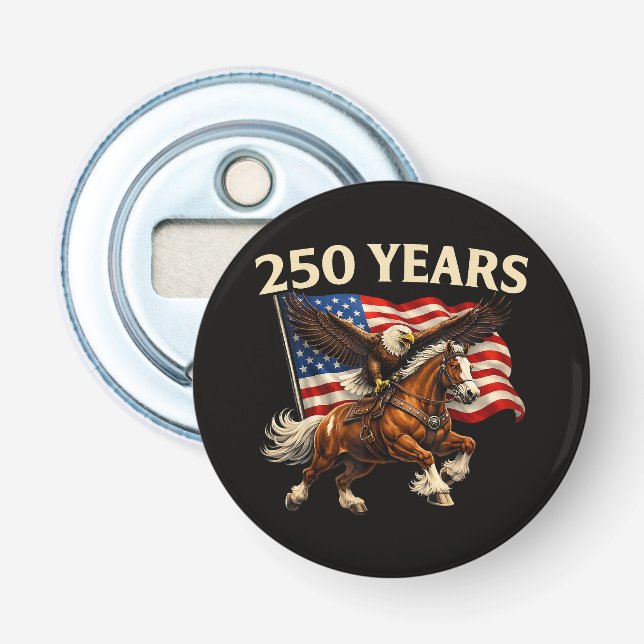 Décapsuleur 250e anniversaire USA cheval occidental aigle (Devant)