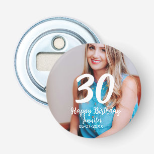 Décapsuleur 30e anniversaire ajouter nom date année photo blan