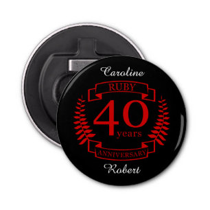 Décapsuleur 40e ANNIVERSAIRE Mariage RUBY