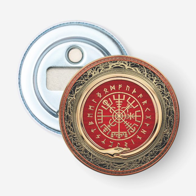 Décapsuleur [410] Vegvisir - Viking Gold Magic Runic Compass (Devant)