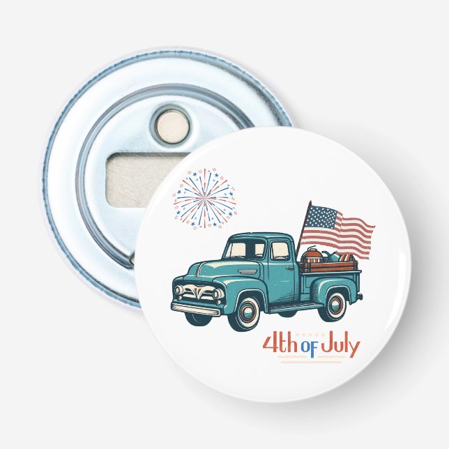 Décapsuleur 4 juillet rustique/vintage (Devant)