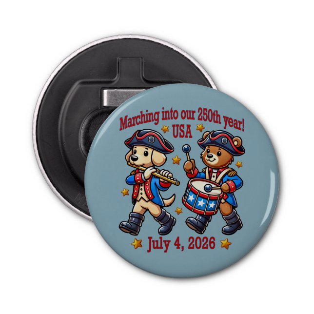 Décapsuleur 4 juillet USA 250e anniversaire Semiquincentenaire (Devant)