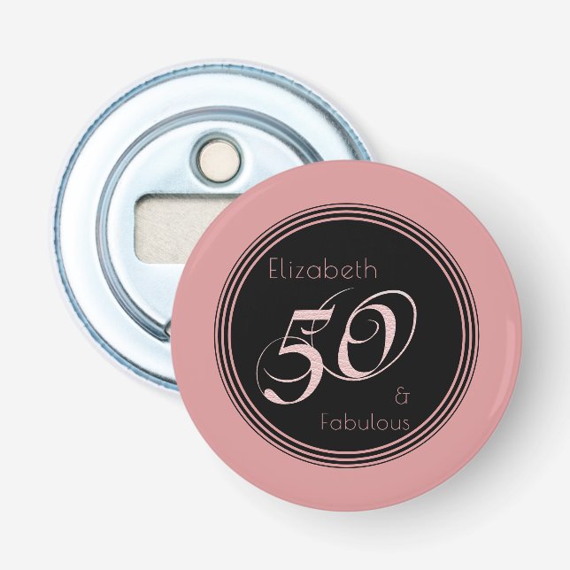 Décapsuleur 50 modernes et noir rose fabuleux (Devant)