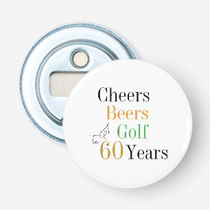 Décapsuleur 60e Anniversaire Félicitations et Bières Golf Mini