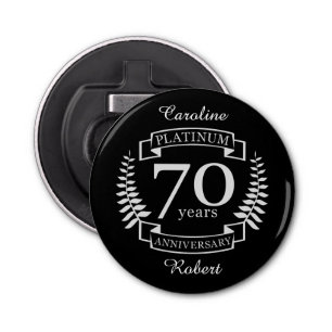 Décapsuleur 70e ANNIVERSAIRE Mariage PLATINUM