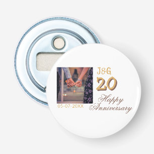 Décapsuleur À 20 ans joyeux anniversaire ajoutez une photo pas