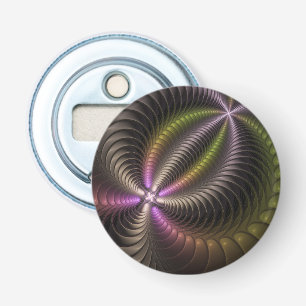 Décapsuleur Abstrait brillant Trippy coloré 3D Fractal Art