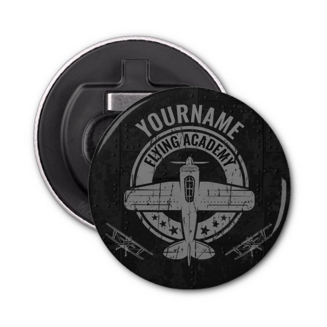 Décapsuleur Académie de pilotage d'avion Vintage personnalisée (Devant)