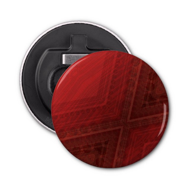 Décapsuleur Acceptation | Motif de Boho Eclectique Rouge (Devant)