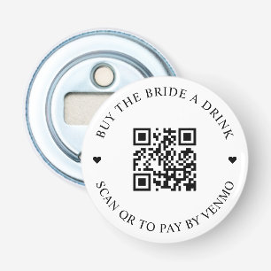 Décapsuleur Acheter un verre à la mariée Bouton de code QR