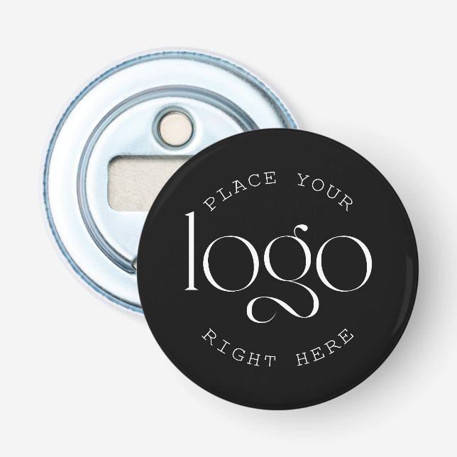 Décapsuleur Add Your Own Custom Business Logo Modern Black (Devant)