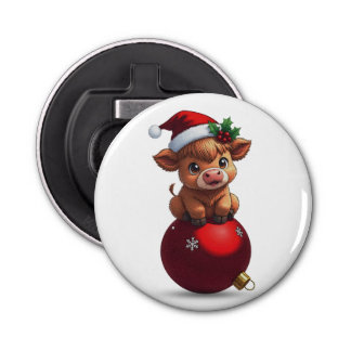 Décapsuleur adorable baby highland cow sitting