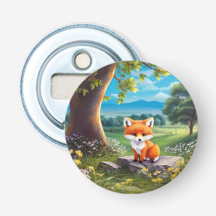Décapsuleur Adorable Renard assis sous l'arbre