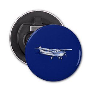 Décapsuleur Aéronef Chrome Cessna Silhouette Volant sur bleu