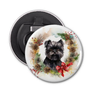 Décapsuleur Affenpinscher Christmas Wreath Festive Pup
