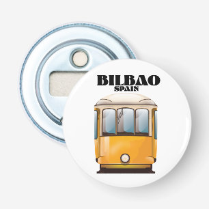 Décapsuleur Affiche de voyage en tramway à Bilbao Espagne Bout