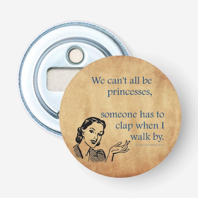 Décapsuleur Affiche rétro vintage des princesses de SlipperyJo (Devant)