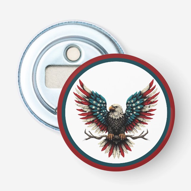 Décapsuleur Aigle rustique patriotique américain/américain cha (Devant)