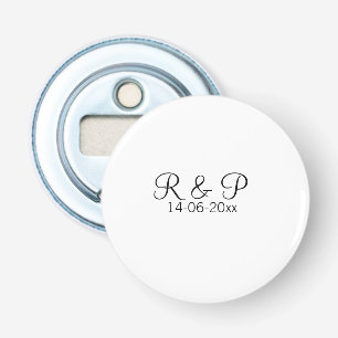 Décapsuleur Ajouter monogramme du nom du couple ajouter date a